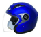 Motorcycle Racing Bike Half Face Blue Helmet for Winter